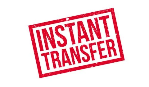 Instant Transfer rubber stamp Stock Illustration