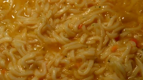 Instant vermicelli is being prepared Stock Footage 255860471