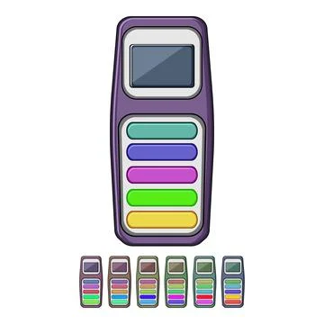 Instant voting clicker cartoon vector graphic Stock Illustration