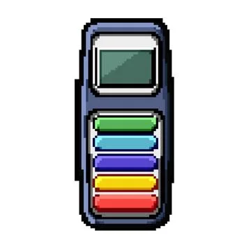 Instant voting clicker pixel art vector illustration Illustrazione stock