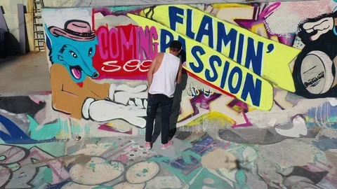 Instascram drone pull back 3 Video stock 121661073