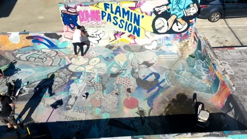 Instascram drone time lapse Video stock 121660344