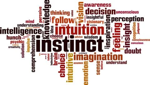 Instinct word cloud Stock Illustration