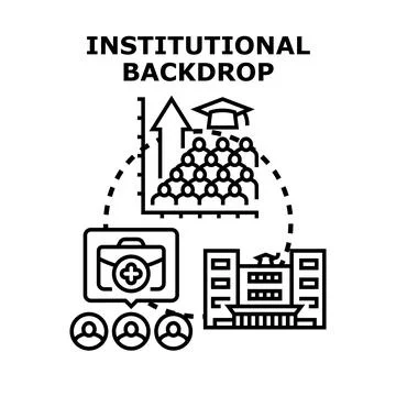 Institutional backdrop showing education, career development, and business 스톡 일러스트