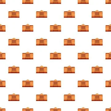 Institutional building modern pattern repeating illustration Ilustración de archivo