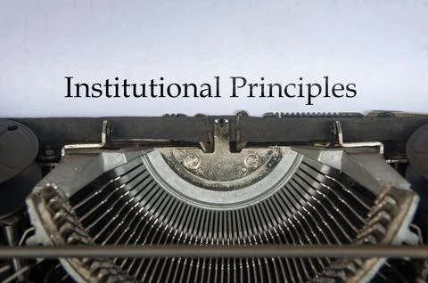 Institutional principles representation emphasizing formal standards govern.. Stock Photos