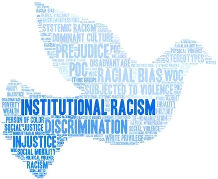Institutional Racism Word Cloud Illustrazione stock