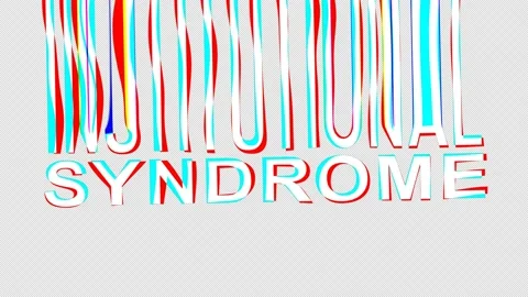 Institutional Syndrome. Animated text. Alpha channel, 4K. Stretching, glitch Stock Footage 154885281