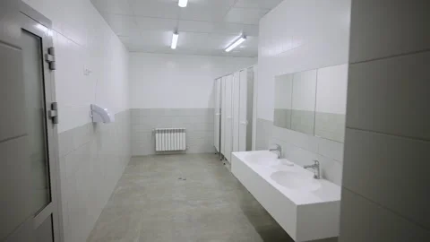Institutional toilet features practical design for users Видео 333904929