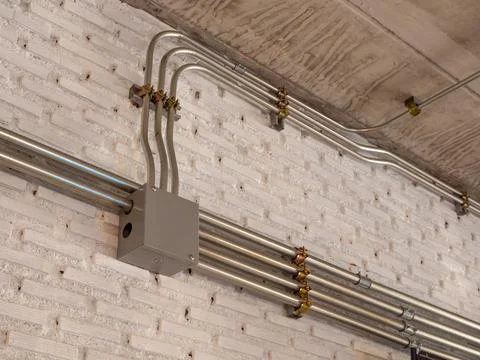 Instrallation of a electric wire system Stock Photos