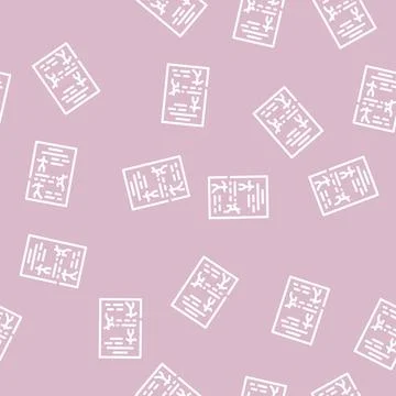 Instruction dancer line vector seamless pattern 스톡 일러스트