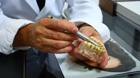  Instruction for dental prosthesis Video stock 90236171