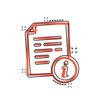 Instruction document icon in comic style. Manual cartoon vector illustration  Stock Illustration