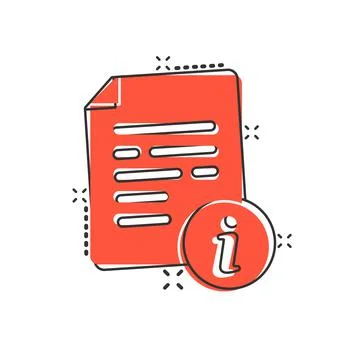 Instruction document icon in comic style. Manual cartoon vector illustration  Stock Illustration