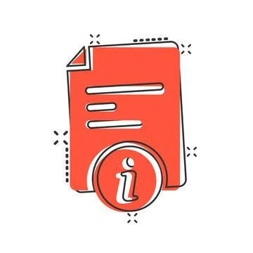 Instruction document icon in comic style. Manual cartoon vector illustratio.. Stock Illustration