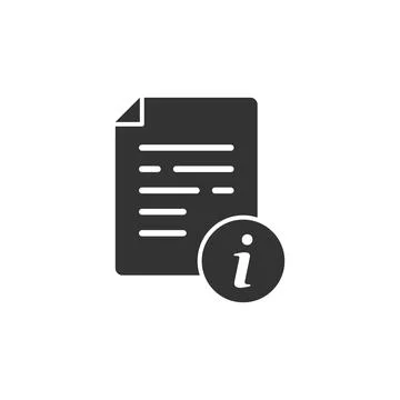Instruction document icon in flat style. Manual vector illustration on isolat Stock Illustration