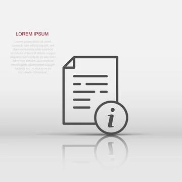 Instruction document icon in flat style. Manual vector illustration on isol.. Stock Illustration