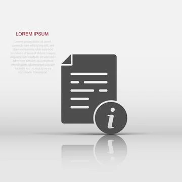 Instruction document icon in flat style. Manual vector illustration on isol.. Stock Illustration