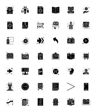 Instruction Essential Vector Set including 42 Pixel Aligned Filled High Res.. イラスト素材