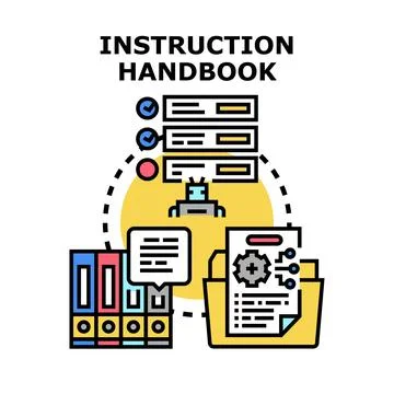 Instruction handbook process for automation and guidance Stockillustratie