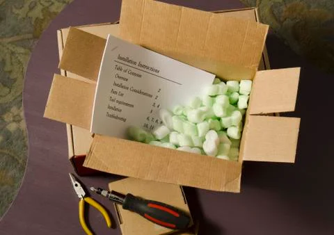 Instruction installation booklet Stock Photos