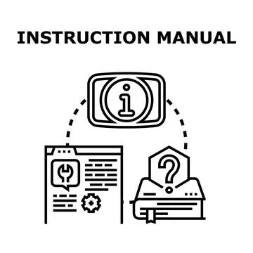 Instruction manual concept for user guidance 库存插图