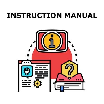 Instruction manual concept for user guidance Stock Illustration