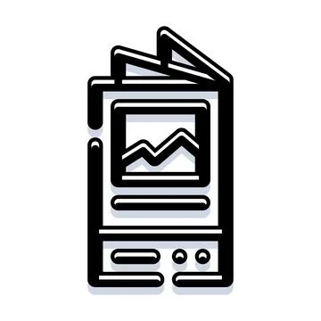 Instruction manual guide booklet documentation line icon Stock Illustration