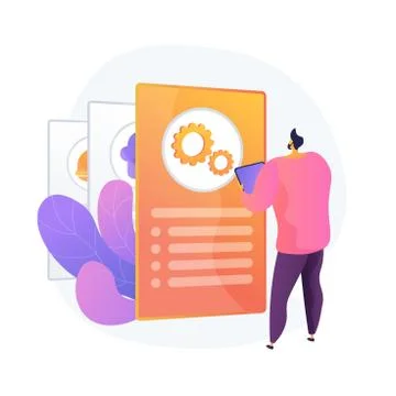 Instruction manual, guide vector concept metaphor. Illustrazione stock
