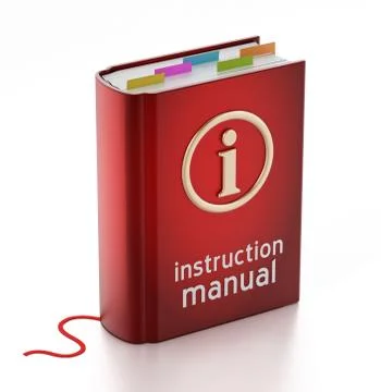 Instruction manual isolated on white background. 3D illustration Illustrazione stock