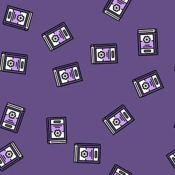 Instruction manuals technical writer vector seamless pattern 스톡 일러스트