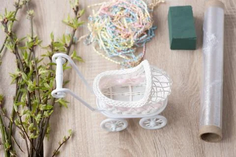 Instruction, step by step. Step 1 of 7. Stylish DIY home decoration. Prepare Stock Photos