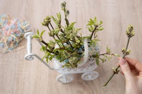 Instruction, step by step. Step 6 of 7. Stylish home decoration with your own Stock Photos