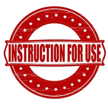 Instruction for use Stock Illustration