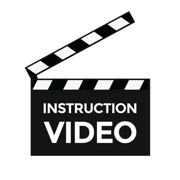 Instruction video, clapperboard opened Stock Illustration