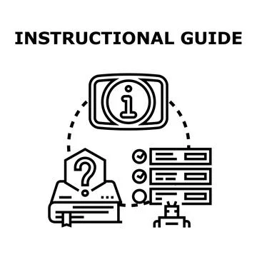 Instructional guide for problem solving and learning Stock Illustration