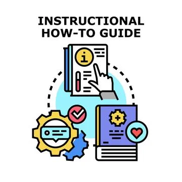 Instructional how to guide vector concept illustration イラスト素材