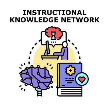 Instructional knowledge network improving teaching and learning 스톡 일러스트