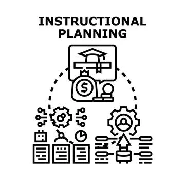 Instructional planning process for education development and training イラスト素材