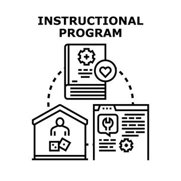 Instructional program concept illustrating learning, education, and developme Stock Illustration