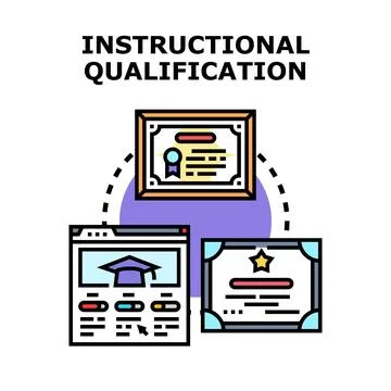 Instructional qualification process for professional development Stock-Illustration