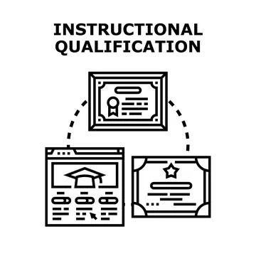 Instructional qualification process for professional development Stock Illustration