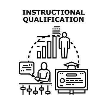 Instructional qualification training program education development concept Illustrazione stock
