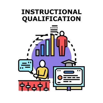 Instructional qualification training program education development concept Stock Illustration
