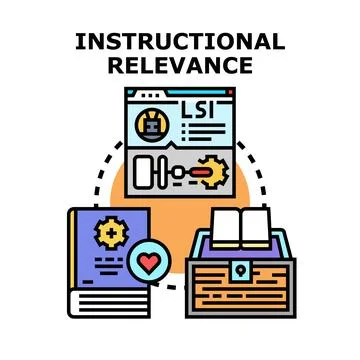Instructional relevance concept connecting learning resources 库存插图