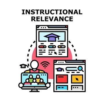Instructional relevance for distance learning education concept Stock Illustration