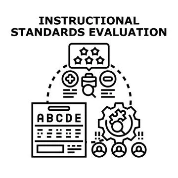 Instructional standards evaluation concept vector illustration Stockillustratie