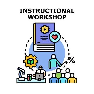 Instructional workshop educating students and developing skills Stock-Illustration