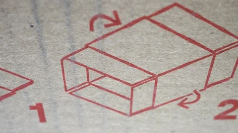 Instructions For Assembling The Box Stock Footage 196875344