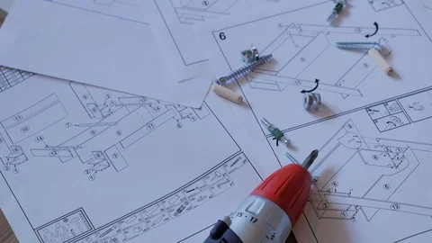 Instructions to build a bed. Stock Footage 108610643